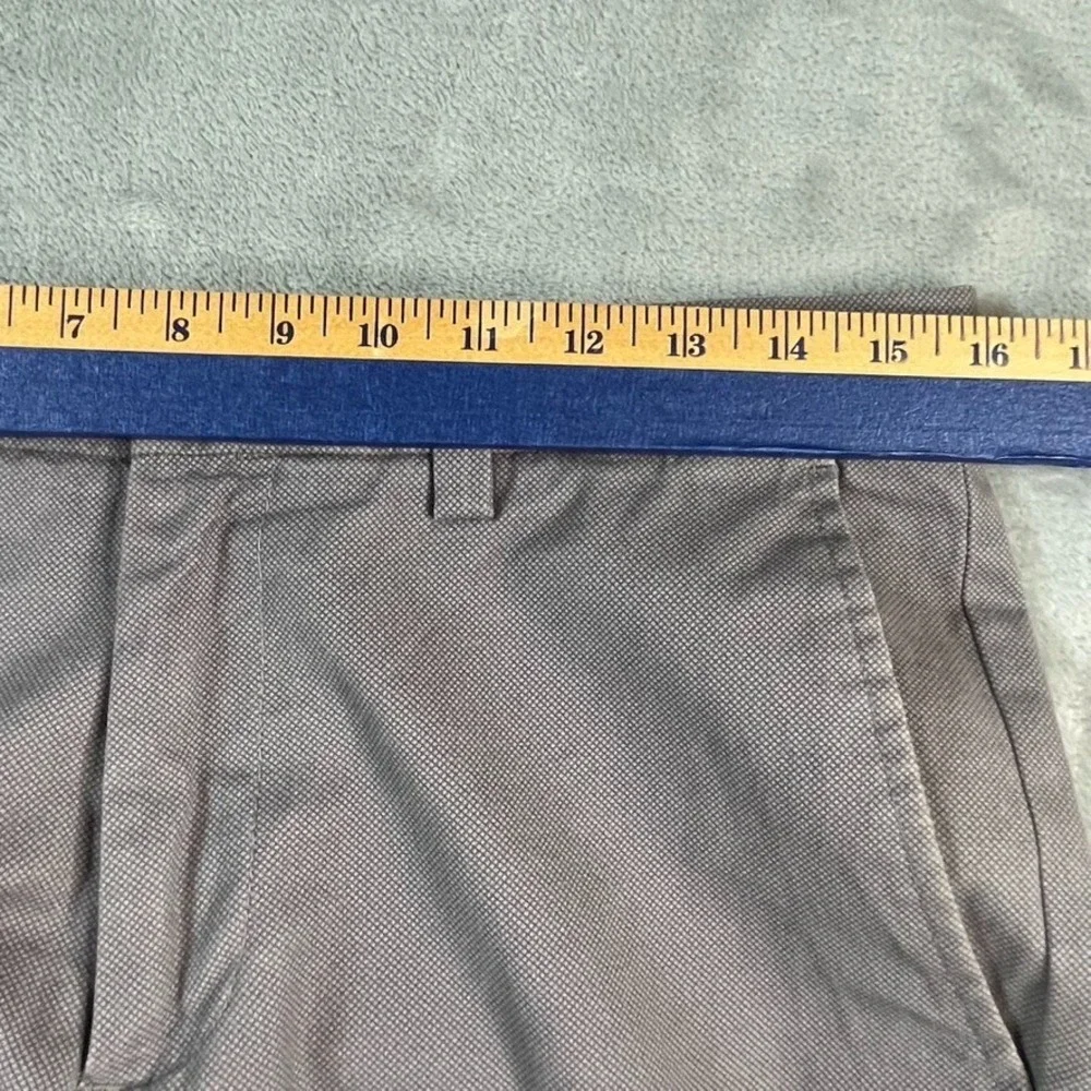 Banana Republic Aiden Chino Pant 31x29 Light Gray MicroPrint Cotton Stretch-READ